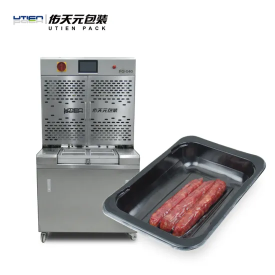 Semi-Automatic Tray Sealer for Vacuum Skin Packaging of Sausage and Ham
