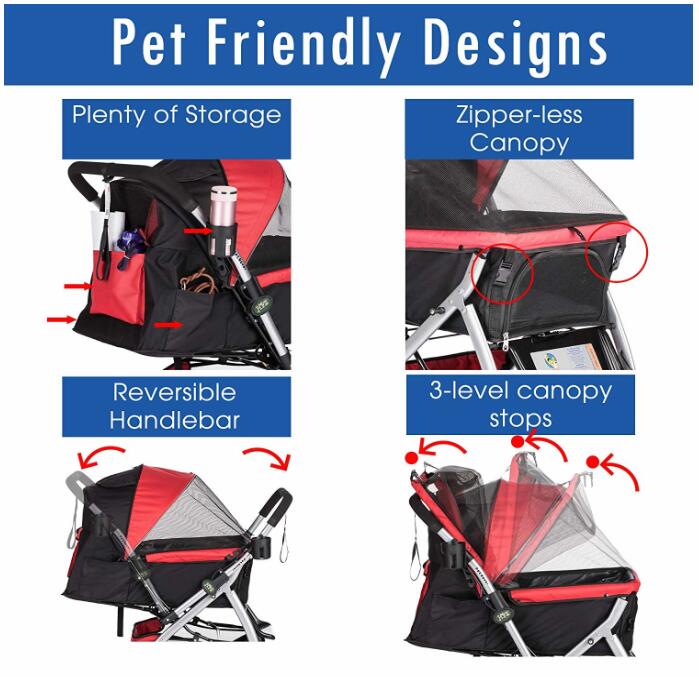 Pet Travel Stroller for Small Animals