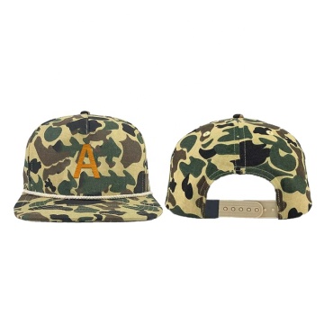 Custom Embroidery Tactical Camo 5 Panel Snapback Caps