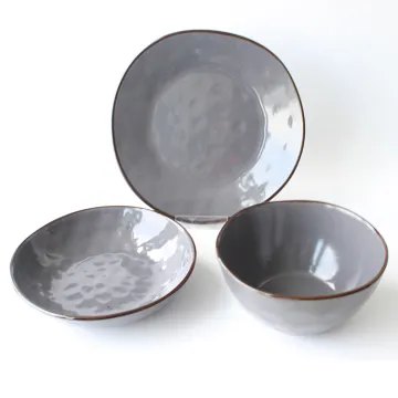 ceramic dinnerware sets with reactive glaze for home