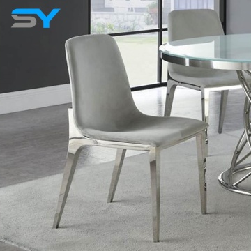 Elegant American Style Metal Leg Dining Chairs for Home Furniture
