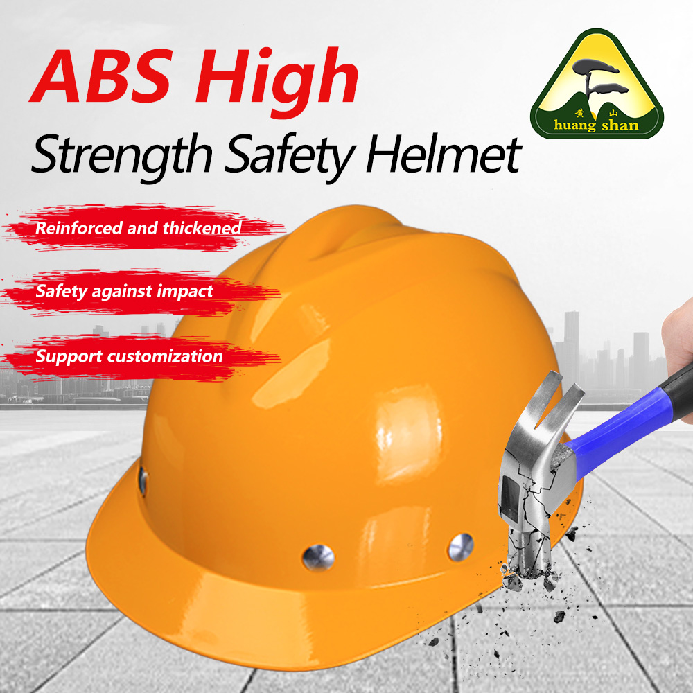 Capacete de segurança em forma de V de material de fibra de vidro amarelo