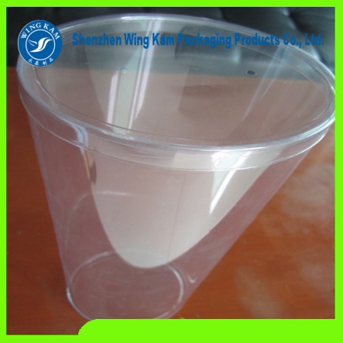 Plastic round cylinder clear boxes with food grade character for cookies