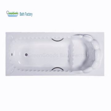 GreenGoods 4 Foot Built-in Acrylic Bathtub with Handles