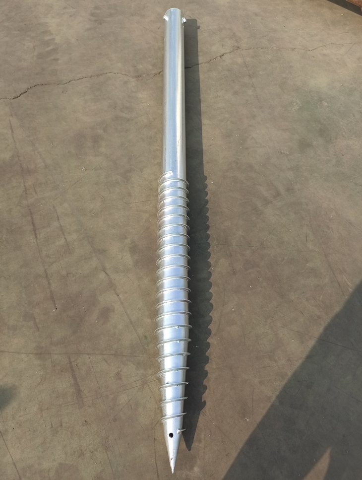 ground screw with nuts