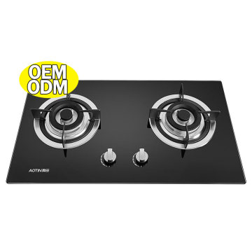 Cooktop a gas naturale più recente con pannello di vetro temperato