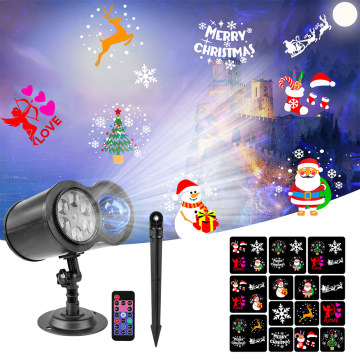 Clear Waterproof LED Projector Lights for Halloween and Christmas - Indoor/Outdoor with Remote Control
