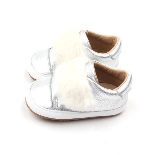 Chaussures décontractées en ruban de cuir de vachette véritable pour bébé