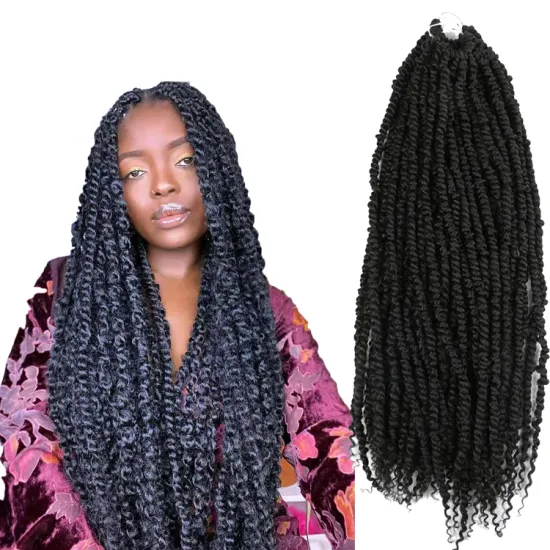 Long Locs Passion Twist Hair 18 Inch Faux Locs Water Wave Crochet Braid French Curls Urtra Synthetic Braiding Jumbo Ombre
