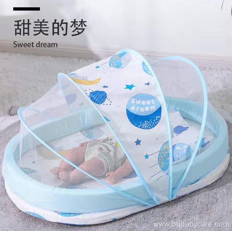 Folded and portable Polyester mesh babies sleeping net