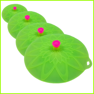 Set di coperchi in silicone colorato flessibile per alimenti