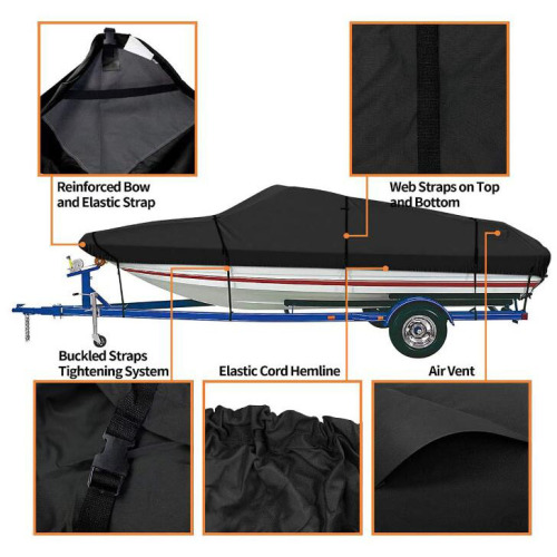 Trailerable UV Protected Boat Cover 600D polyester Boat Cover trailerable boat cover Supplier