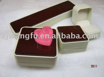 grey leather earring box