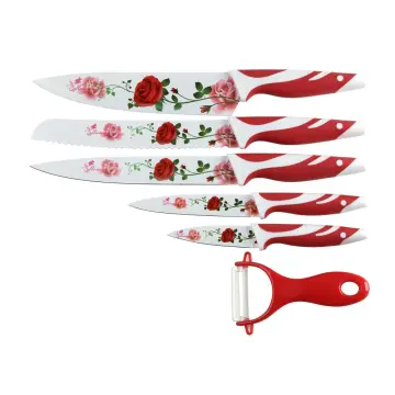 Soft grip plastic handle kitchen knife