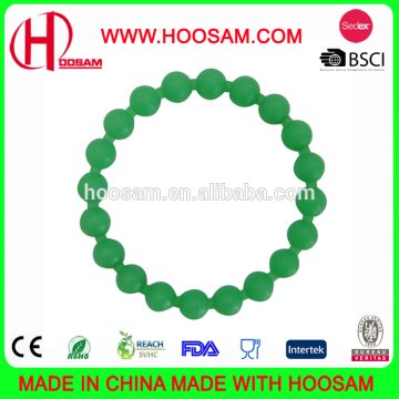 Silicone Bead Wristband for Promotions, Customized Sizes and Logos Welcomed