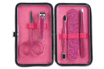 manicure set tools leather box