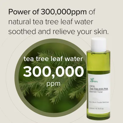 Vegan CICA Tea Tree AHA PHA Anti Acne Facial Toner