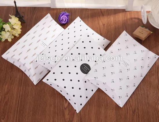 Customized printed paper pillow box for cosmetics