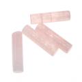 Grânulos de quartzo rosa cilindro natural 10x38mm para jóias diy