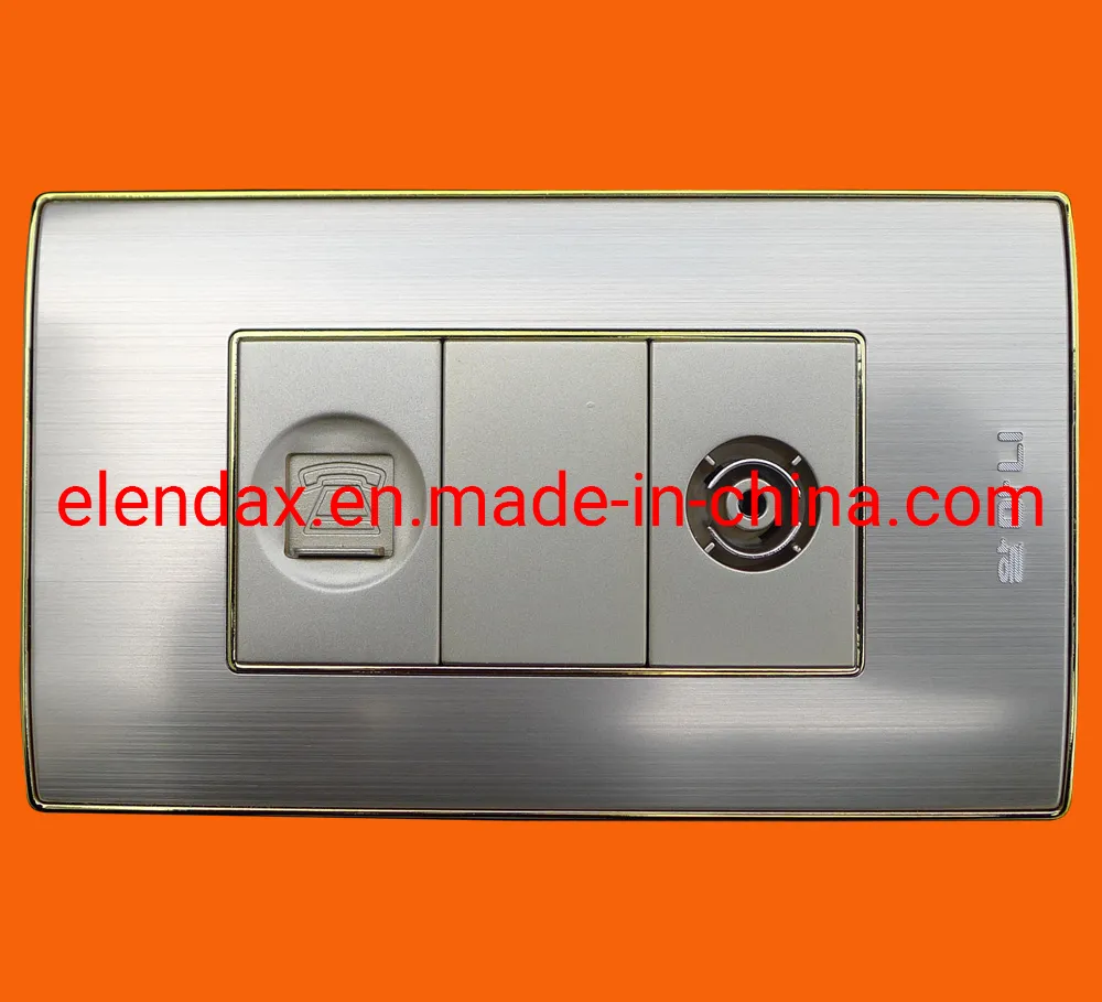 Soket TV Dinding Baru dengan Soket Tel (AL2078S)