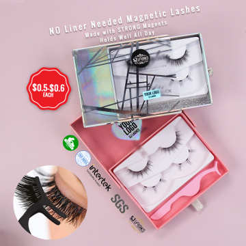 Magnetic Thick Fluffy Dramatic 3D Mink Eyelashes Wholesale with Custom Lash Box