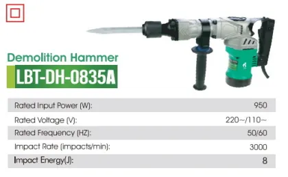 Demolition Hammer Power Tool - LBT-DH-0835A