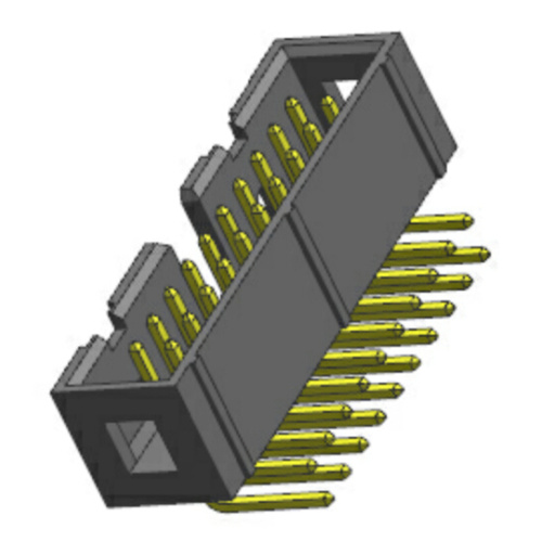 Ángulo recto de encabezado de caja de 2.54 mm