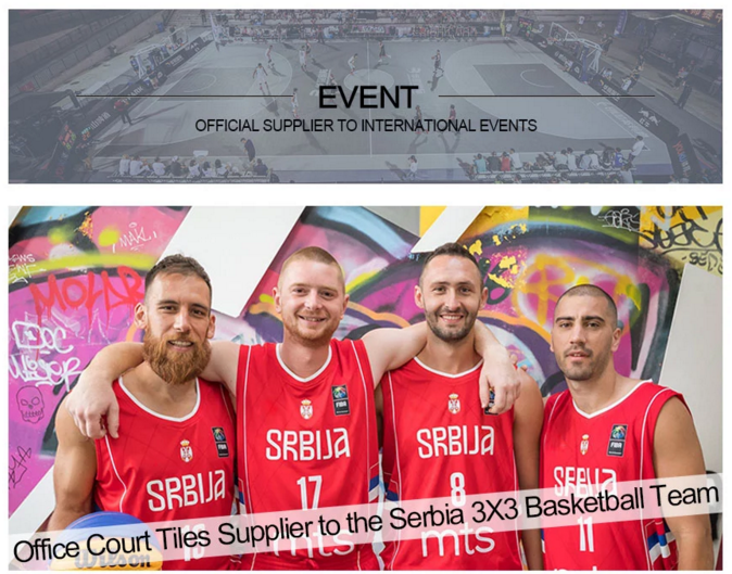 Official Court Tiles to The Serbia National Basketball Team 