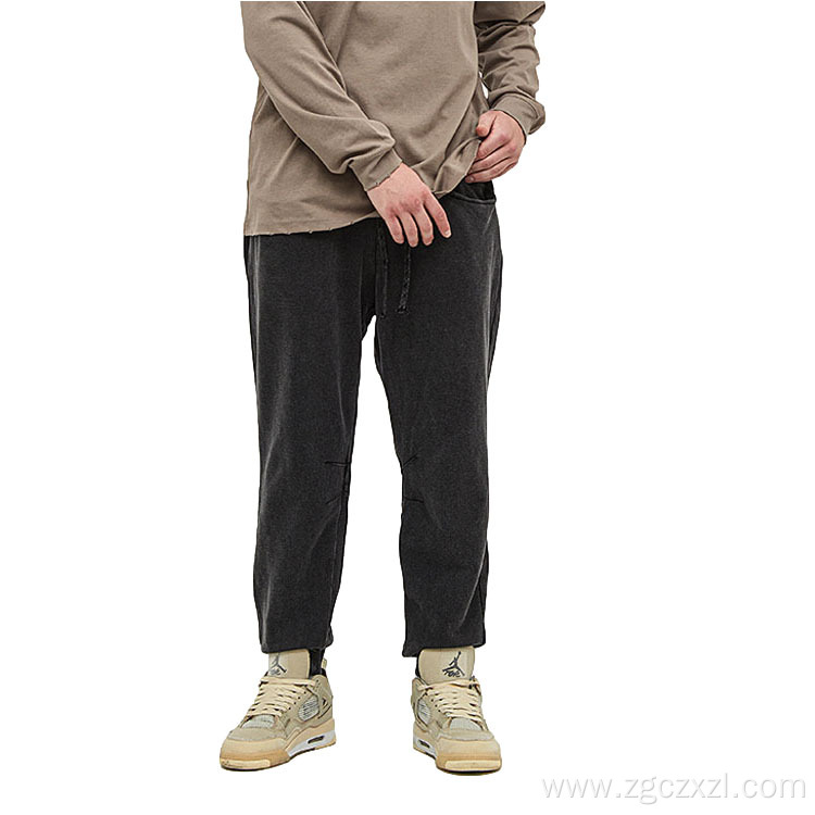 Fall new distressed washed sweatpants