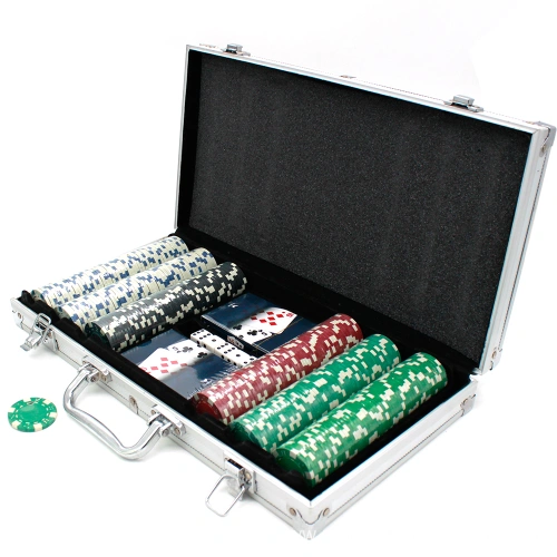 ALUMINIUM POKER CHIPS CASE Case with poker chips, dice a…