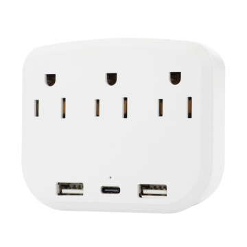 USA Cube ổ cắm 3-Gang Bàn mở rộng Bàn mở rộng-Dải công suất bàn di động với cổng C và USB loại C và USB