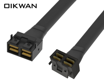 MiniSAS HD SFF-8643 8i to 8i Lateral Bending SAS Cable SFF-8643 to SAS