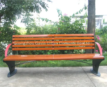 China wood park bench solid wood bench