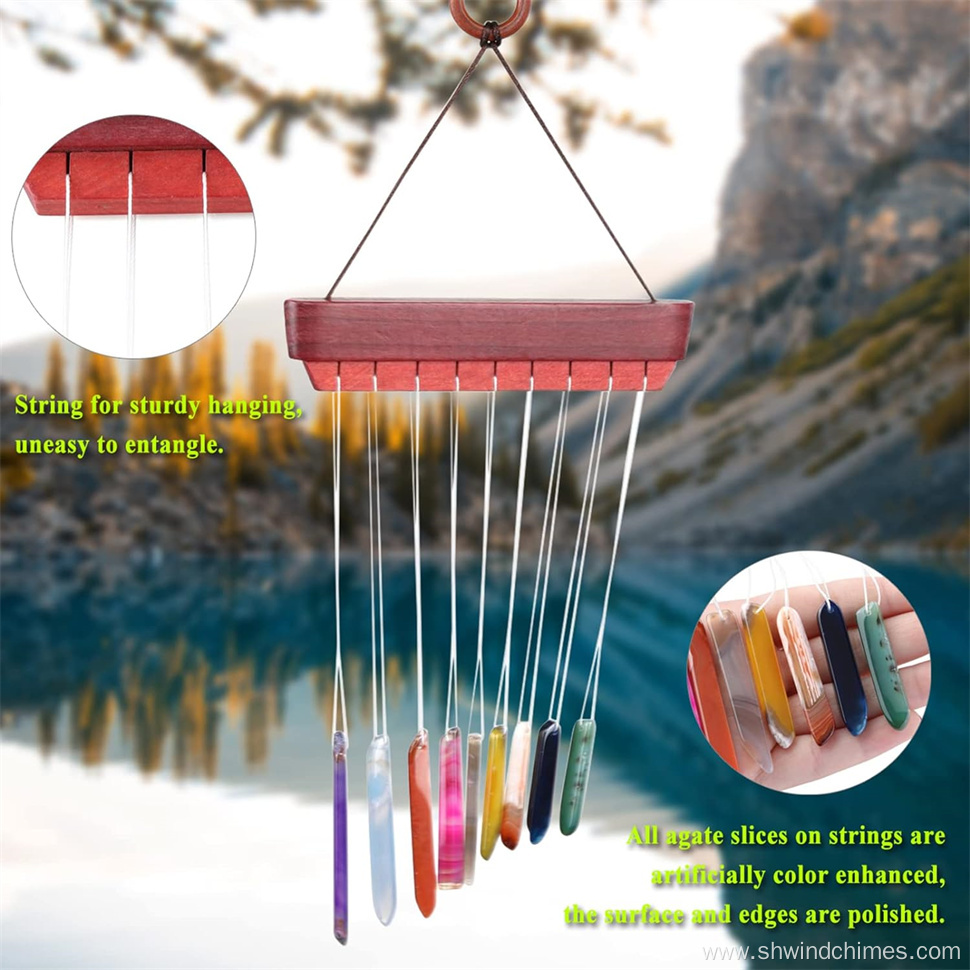 Natural 9 Agate Wind Chime - Perfect Gift Idea