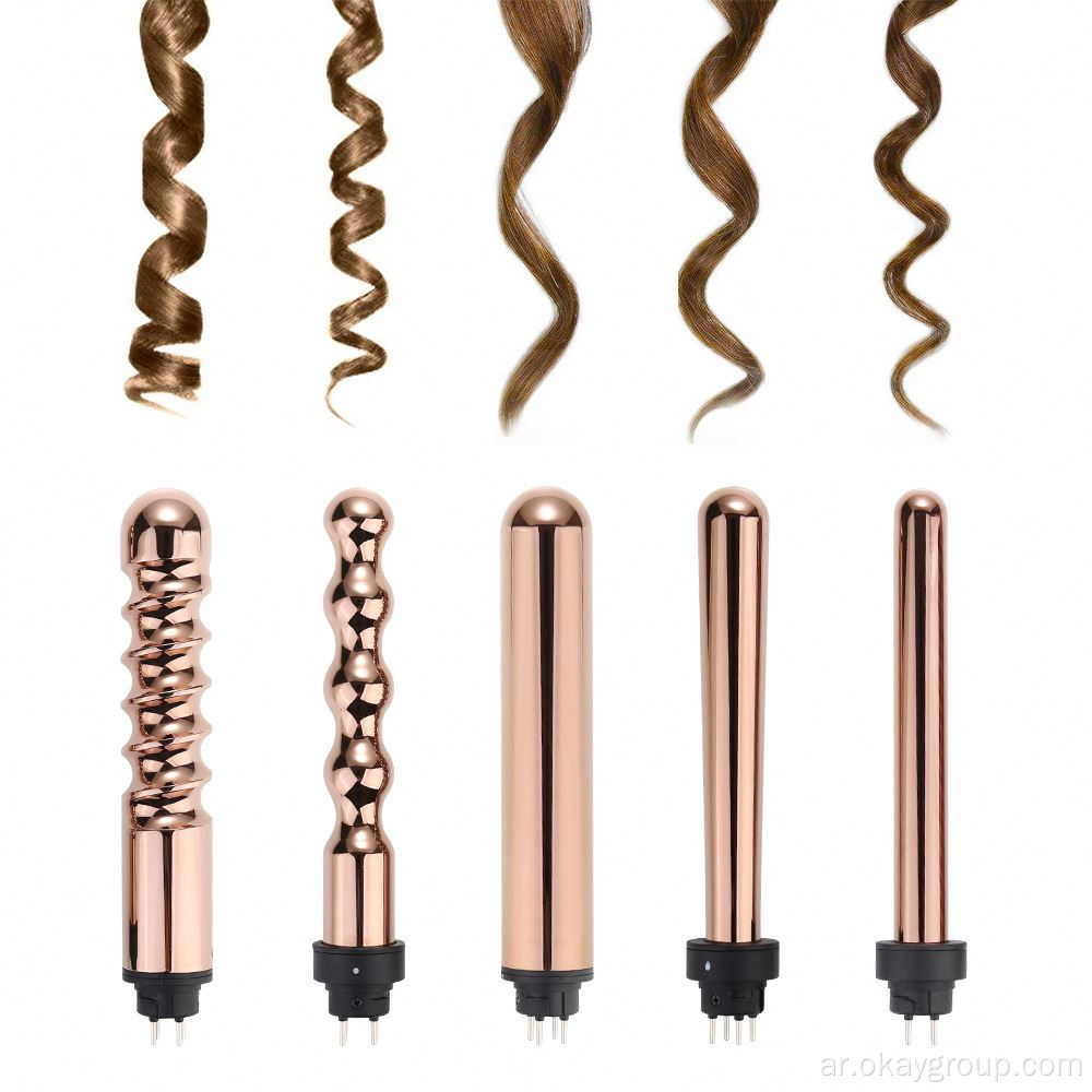 مجموعة تجعيد الشعر 5P Hair Curling Wand