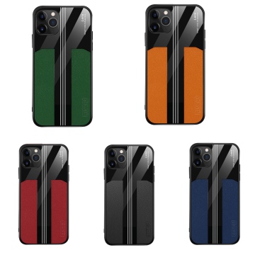 Novo estojo de couro TPU + PU masculino de luxo para iPhone SE 2020/11 Pro Max/XR/XS Max - Caixa de telefone Ultra Thin