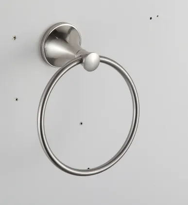 Hotel Bathroom Towel Ring Hanger Simple Design Black Matte Towel Ring Holder