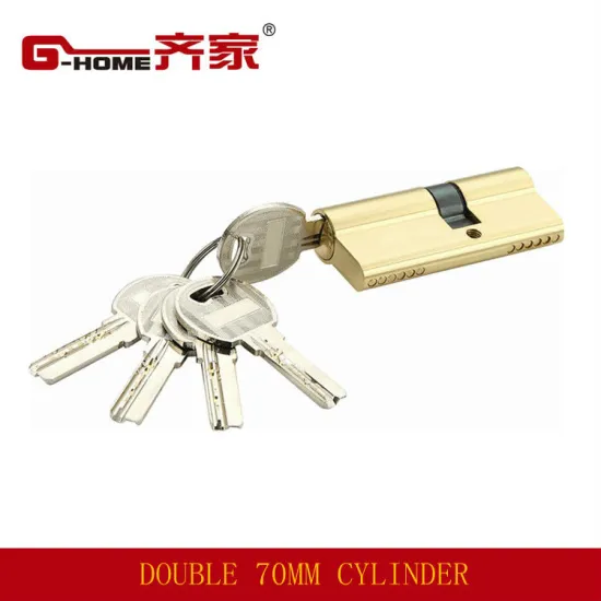 70mm double side brass cylinder small cylinder lock with 5keys