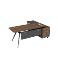 modern L-shaped office desk wooden