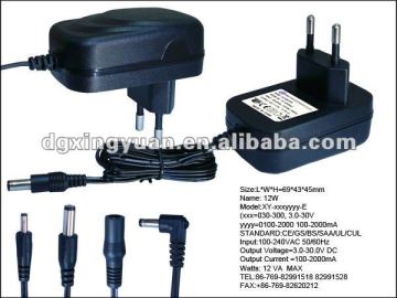 12W Series Switching AC/DC Adapters & Chargers