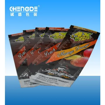 cigar packaging pouch with reselable zipper