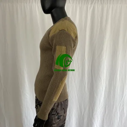 High-Quality Wool Knitted Tactical Camo Sweater for Men and Women