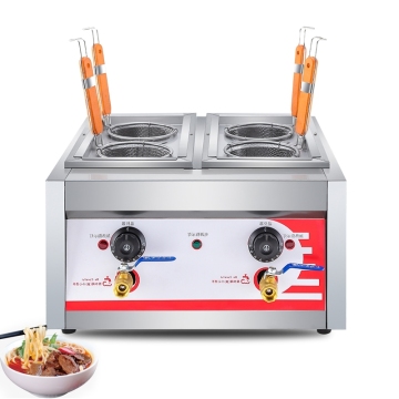 Electric Dumplings Noodles Boiler: Cheap Price Table Top LPG 4 Baskets Pasta Cooker for Chinese Restaurant Kitchens