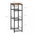 4 Tiers Freestanding Bathroom Storage Shelf