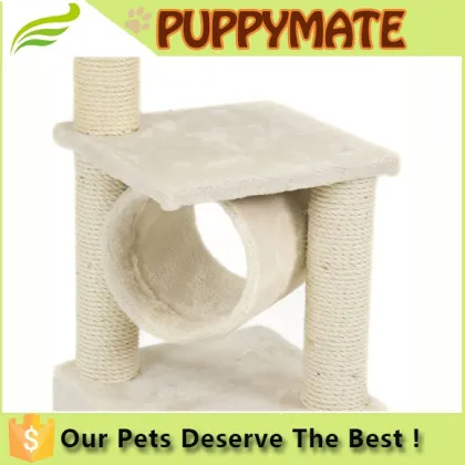 Adorable Happy cat tree cat condo simple cat tree light tree tower pet toy