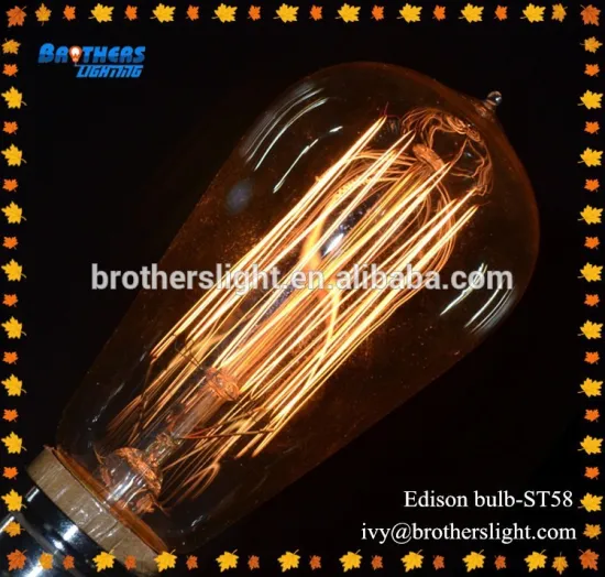 China supplier retro / vintage decoration light bulb ST58 40w/60w e27 edison light bulb