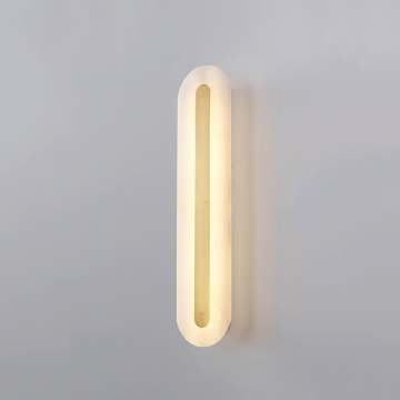 Modern Hotel Villa Brass Alabaster Wall Light