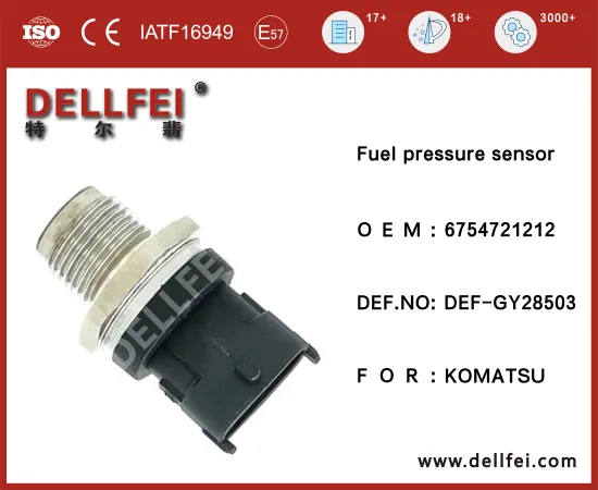 Engine Common Rail Pressure Sensor 6754721212 for KOMATSU