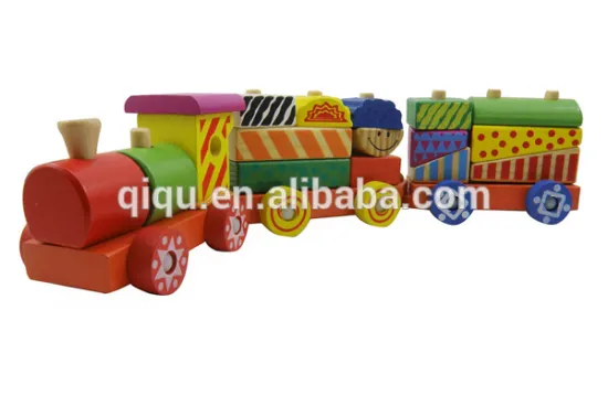 Wooden Educational Toys Block Train