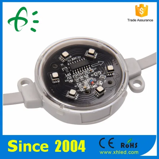 Epistar DMX512 DC24V Waterproof 1.5W 50mm SMD3535 Addressable RGB LED Point Light